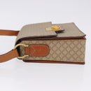 CELINE Macadam Canvas Shoulder Bag PVC Beige Gold Auth ka5222-5