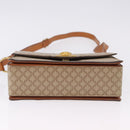 CELINE Macadam Canvas Shoulder Bag PVC Beige Gold Auth ka5222-9