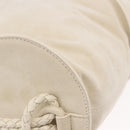 BOTTEGA VENETA Shoulder Bag Suede Ivory Gold Auth ka5223A-9
