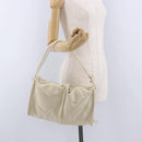 BOTTEGA VENETA Shoulder Bag Suede Ivory Gold Auth ka5223A-23