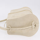 BOTTEGA VENETA Shoulder Bag Suede Ivory Gold Auth ka5223A-4