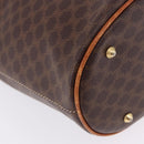 CELINE Macadam Canvas Shoulder Bag PVC Leather Brown Gold Auth ka5224A-9