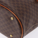 CELINE Macadam Canvas Shoulder Bag PVC Leather Brown Gold Auth ka5224A-14