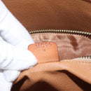 CELINE Macadam Canvas Shoulder Bag PVC Leather Brown Gold Auth ka5224A-12