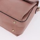 GUCCI Interlocking Hand Bag Leather 2way Outlet Pink Gold 510302 Auth ka5225-13