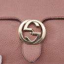 GUCCI Interlocking Hand Bag Leather 2way Outlet Pink Gold 510302 Auth ka5225-16