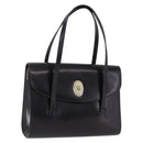 Christian Dior Hand Bag Leather Black Gold Auth ka5226-1