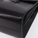 Christian Dior Hand Bag Leather Black Gold Auth ka5226-14