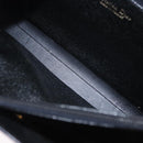 Christian Dior Hand Bag Leather Black Gold Auth ka5226-10