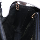Christian Dior Hand Bag Leather Black Gold Auth ka5226-20