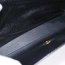 Christian Dior Hand Bag Leather Black Gold Auth ka5226-22