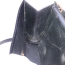 Christian Dior Hand Bag Leather Black Gold Auth ka5226-24