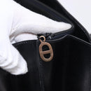 Christian Dior Hand Bag Leather Black Gold Auth ka5226-11