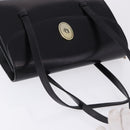 Christian Dior Hand Bag Leather Black Gold Auth ka5226-6