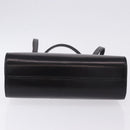 Christian Dior Hand Bag Leather Black Gold Auth ka5226-5
