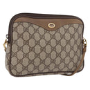 GUCCI GG Supreme Shoulder Bag PVC Beige Gold 97 02 068 Auth ka5227-1