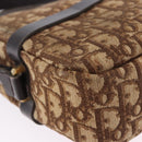 Christian Dior Trotter Canvas Shoulder Bag Beige Gold Auth ka5228-13