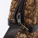 Christian Dior Trotter Canvas Shoulder Bag Beige Gold Auth ka5228-15