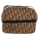 Christian Dior Trotter Canvas Shoulder Bag Beige Gold Auth ka5228-3