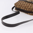 Christian Dior Trotter Canvas Shoulder Bag Beige Gold Auth ka5228-8