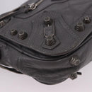 BALENCIAGA Le Cagole Shoulder Bag Leather 2way Gray Silver 719082 Auth ka5229A-8