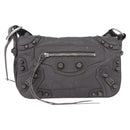 BALENCIAGA Le Cagole Shoulder Bag Leather 2way Gray Silver 719082 Auth ka5229A-13
