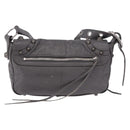 BALENCIAGA Le Cagole Shoulder Bag Leather 2way Gray Silver 719082 Auth ka5229A-2