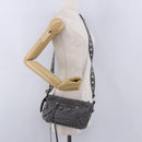 BALENCIAGA Le Cagole Shoulder Bag Leather 2way Gray Silver 719082 Auth ka5229A-30