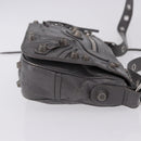 BALENCIAGA Le Cagole Shoulder Bag Leather 2way Gray Silver 719082 Auth ka5229A-3