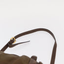 PRADA Hand Bag Nylon 2way Khaki Gold Auth ka523-10