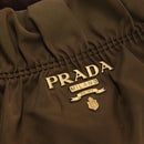 PRADA Hand Bag Nylon 2way Khaki Gold Auth ka523-16