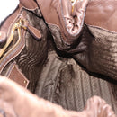 PRADA Hand Bag Nylon 2way Khaki Gold Auth ka523-19