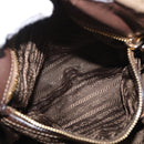 PRADA Hand Bag Nylon 2way Khaki Gold Auth ka523-22