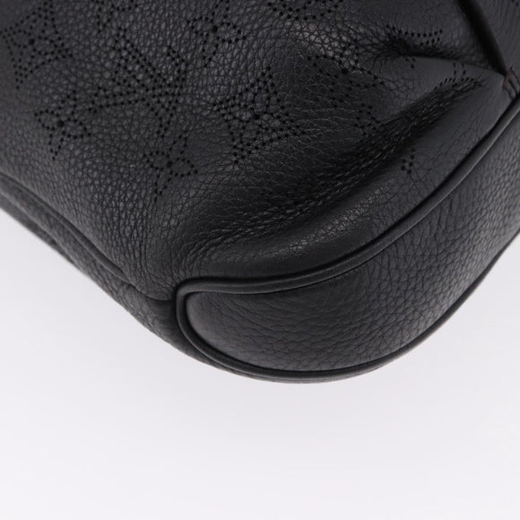 LOUIS VUITTON Mahina Serene PM Shoulder Bag Leather Black M94035 LV Auth ka5231V