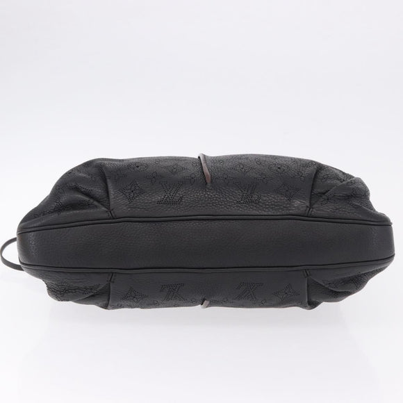 LOUIS VUITTON Mahina Serene PM Shoulder Bag Leather Black M94035 LV Auth ka5231V