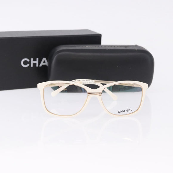 CHANEL Sunglasses plastic White CC Auth ka5239