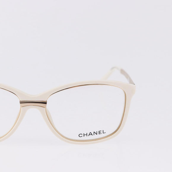 CHANEL Sunglasses plastic White CC Auth ka5239