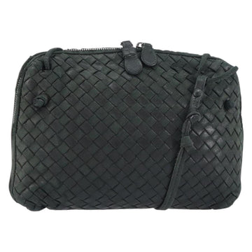 BOTTEGA VENETA INTRECCIATO Shoulder Bag Leather Black Auth ka524