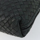 BOTTEGA VENETA INTRECCIATO Shoulder Bag Leather Black Auth ka524-10