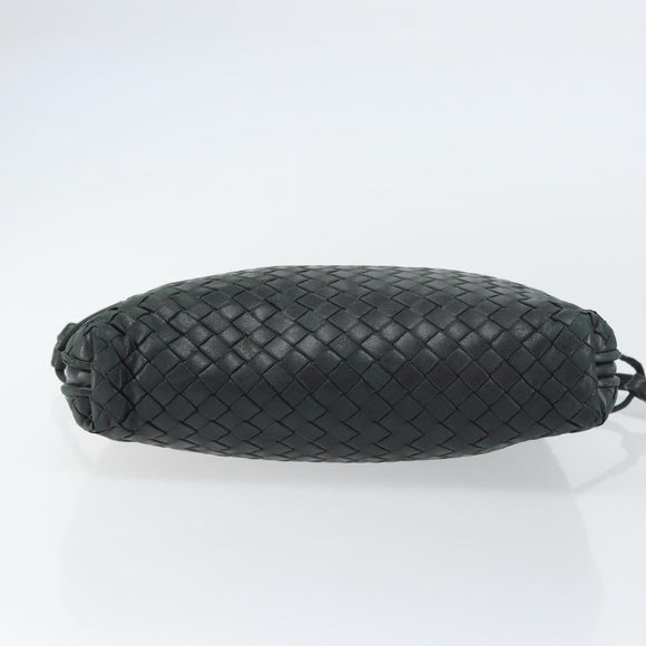 BOTTEGA VENETA INTRECCIATO Shoulder Bag Leather Black Auth ka524