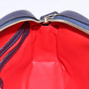 CELINE Shoulder Bag Leather Navy Gold Auth ka5240A-18