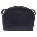 CELINE Shoulder Bag Leather Navy Gold Auth ka5240A-2