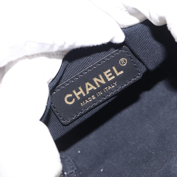 CHANEL Matelasse Chain Shoulder Bag Lamb Skin White Gold CC Auth ka5241M