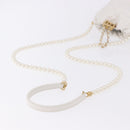 CHANEL Matelasse Chain Shoulder Bag Lamb Skin White Gold CC Auth ka5241M-7