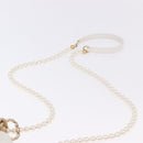 CHANEL Matelasse Chain Shoulder Bag Lamb Skin White Gold CC Auth ka5241M-8