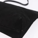 Salvatore Ferragamo Vala Shoulder Bag Suede Black Gold Auth ka5242-11