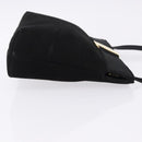 Salvatore Ferragamo Vala Shoulder Bag Suede Black Gold Auth ka5242-4