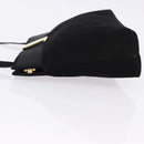 Salvatore Ferragamo Vala Shoulder Bag Suede Black Gold Auth ka5242-5