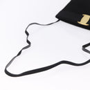 Salvatore Ferragamo Vala Shoulder Bag Suede Black Gold Auth ka5242-7