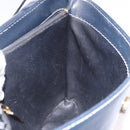 SAINT LAURENT Shoulder Bag Leather Navy Gold Auth ka5243A-18